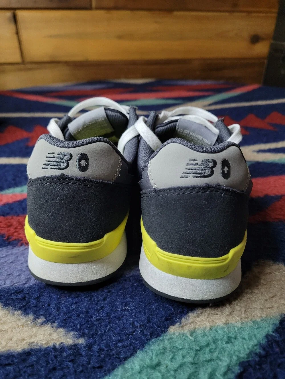 FIGS New Balance 996 Shoes Sneakers Womens Sz 9 Black/Yellow WL996FG2